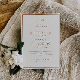 調和テラコッタ結婚式招待状 招待状