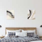 調和デュオ – 抽象芸術インクペア – ウォールアートセット (寝室)