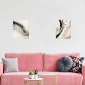 調和デュオ – 抽象芸術インクペア – ウォールアートセット (リビング)