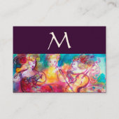 調和トリオ春コンサートモノグラム、パープル 名刺 (裏面)