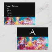 調和トリオ春コンサートモノグラム、ブラック 名刺 (正面/裏面)