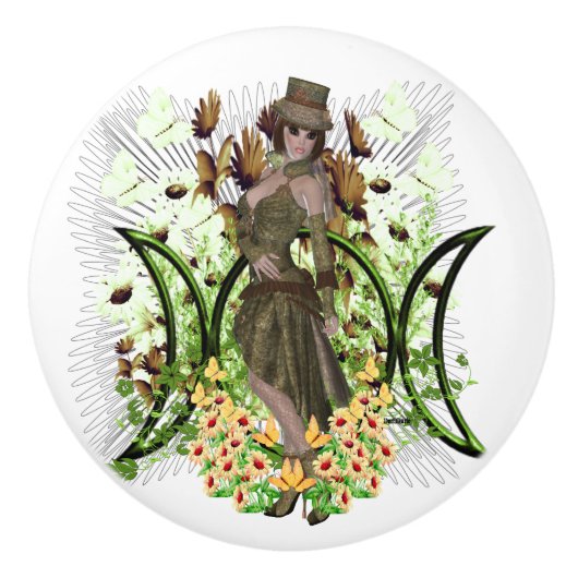 調和トリプルムーンデザイン セラミックノブ (正面)