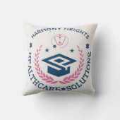 調和ハイツヘルスケアソリューション会社のロゴ クッション (裏面)