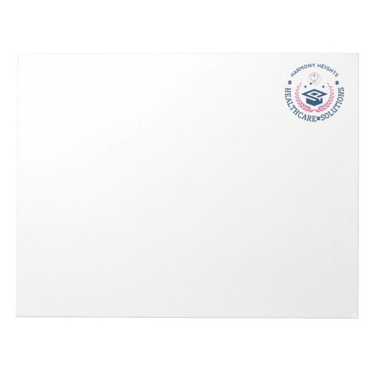 調和ハイツヘルスケアソリューション会社のロゴ ノートパッド (正面)