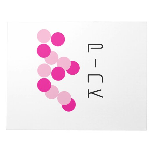 調和ピンク融合 ノートパッド (正面)