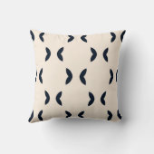 調和リーフブラックとベージュ幾何枕 クッション (裏面)