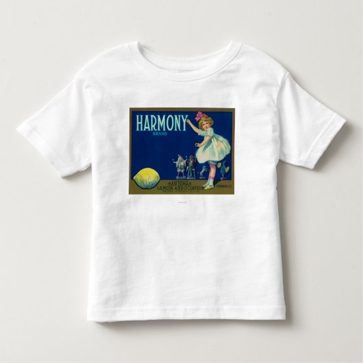 調和レモンLabelSan Dimas、カリフォルニア トドラーTシャツ (正面)