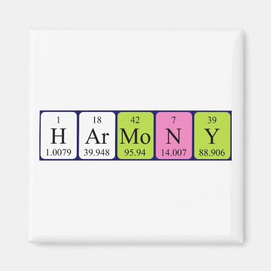 調和周期表名磁石 マグネット (正面)