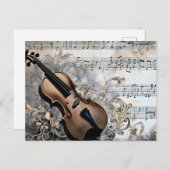 調和技術、ミュージカルイラストレーション、 ポストカード (正面/裏面)