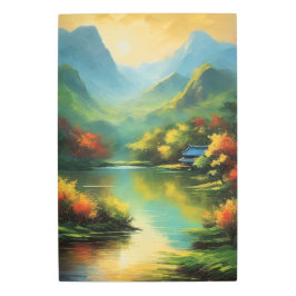 調和発表された静かな谷 メタルプリント