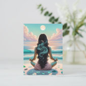 調和瞑想オンビーチ ポストカード (スタンド正面)