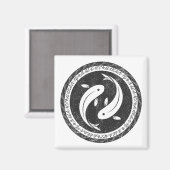 調和:イン – ヤンフィッシュマグネット マグネット (正面/裏面)