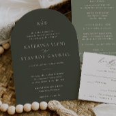 調和 | オリーブグリーン結婚式招待状 招待状