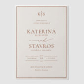 調和 | テラコッタ結婚ス ベラム紙招待状 (正面)