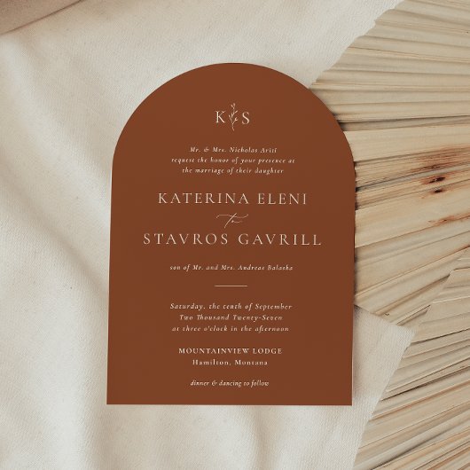 調和 | テラコッタ結婚式招待状 招待状