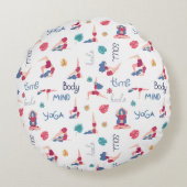 調和&バランス – ヨガテーマ ラウンドクッション (裏面)