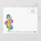 "調和"レインボーフラワーチャイルドフェアリー葉書 ポストカード (裏面)