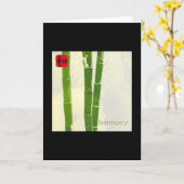 調和-黒いフレーム カード (黄色い花)