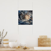 調和inカオス – 抽象芸術アート – Surreal Digital ポスター (キッチン)