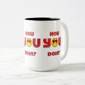 調子はどう? ツートーンマグカップ (正面右)