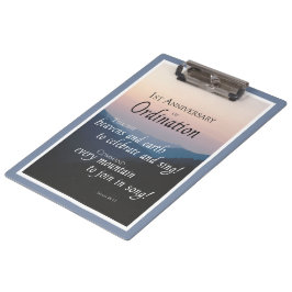 調整おめでとうの最初の記念日をパーソナライズ クリップボード