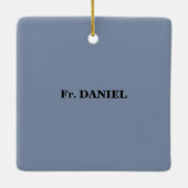 調整おめでとうの最初の記念日をパーソナライズ セラミックオーナメント (裏面)