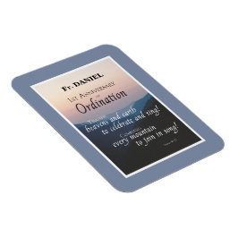 調整おめでとうの最初の記念日をパーソナライズ マグネット