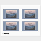 調整おめでとう5周年をパーソナライズ 長方形シール (シート)