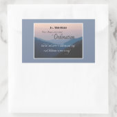 調整おめでとう5周年をパーソナライズ 長方形シール (バッグ)