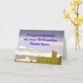 調整の追加カスタマイズ名おめでとう カード (黄色い花)