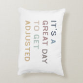 調整を素晴らし受ける日だ、カイロプラクティック。 アクセントクッション (裏面(縦))