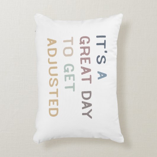 調整を素晴らし受ける日だ、カイロプラクティック。 アクセントクッション (正面(垂直))