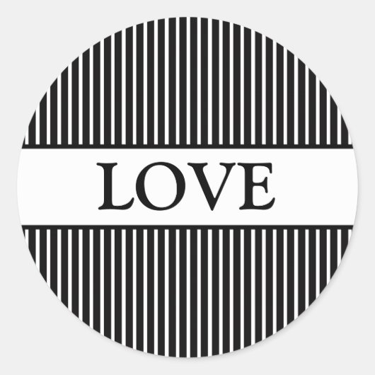 調整ストライプの封筒用シール ラウンドシール (正面)