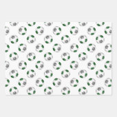 調整スポーツセットグリーングレーサッカーボール ラッピングペーパーシート (正面3)