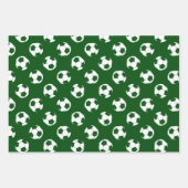 調整スポーツセットグリーングレーサッカーボール ラッピングペーパーシート (正面2)