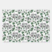 調整スポーツセットグリーングレーサッカーボール ラッピングペーパーシート (正面)