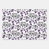 調整スポーツセットパープルグレーサッカーボール ラッピングペーパーシート (正面)