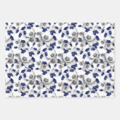 調整スポーツセットブルーグレーサッカーボール ラッピングペーパーシート (正面)