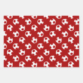 調整スポーツセットレッドグレーサッカーボール ラッピングペーパーシート (正面2)