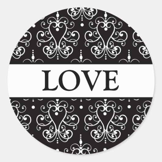 調整ハートシャンデリア封筒用シール ラウンドシール (正面)