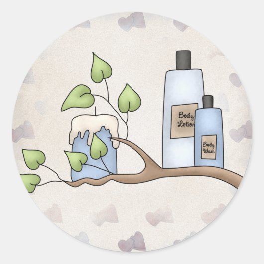 調整ブライダルシャワー封筒用シール ラウンドシール (正面)