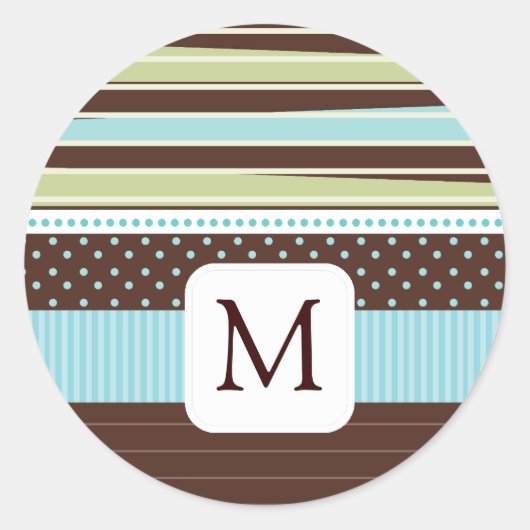 調整モノグラム封筒用シール ラウンドシール (正面)