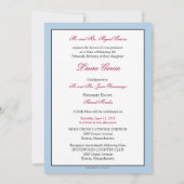 {調整中} ピンクの宝石付きティアラ 15歳の誕生日パーティー招待状 招待状 (裏面)