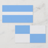 調整可能なベビーブルー&ホワイト名刺 名刺 (正面/裏面)