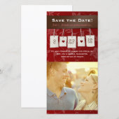 調整可能な色： DIY日付の写真カードを保存 セーブザデート (正面/裏面)