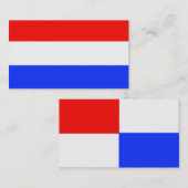 調整可能な赤、白、青の名刺 名刺 (正面/裏面)