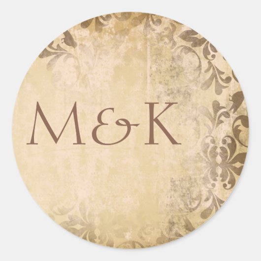 調整封筒用シール{Toffee} ラウンドシール (正面)