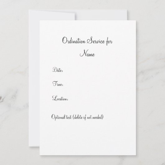 調整招待状 招待状 (裏面)