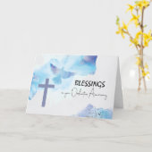 調整記念日恵みパープルクロス カード (黄色い花)