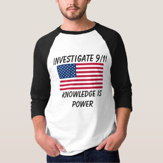 調査して下さい9/11 -米国の旗-野球のTシャツ Tシャツ